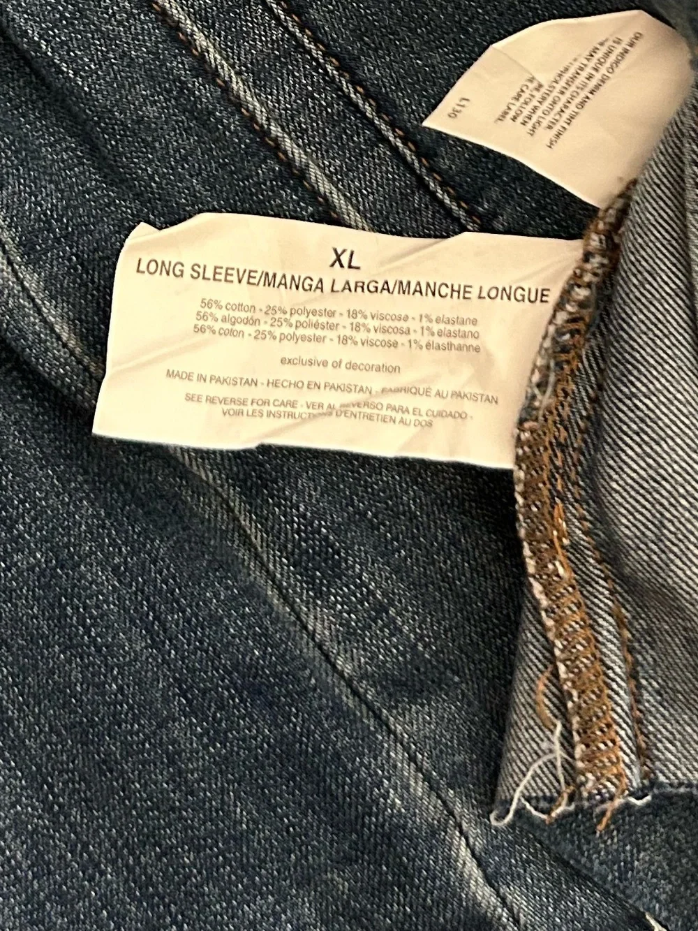SKINNYGIRL NWT Denim Jean Jacket. P2P is 21 - Picture 7 of 8